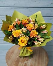 Букет цветов из:  Альстромерии и Розы в Ябедино