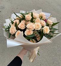 Букет Кремовые розы Латте в Ябедино
