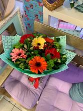 Букет цветов из:  Герберы, Хризантемы и Альстромерии #REPLACE_PRED# Ябедино