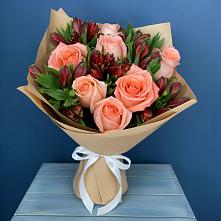 Букет цветов из:  Розы и Альстромерии в Ябедино