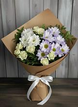 Букет цветов из:  Хризантемы и Розы в Ябедино