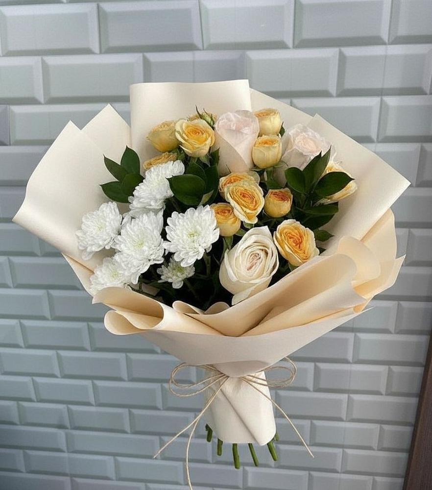 Букет цветов из: Розы и Хризантемы в Ябедино