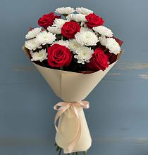 Букет цветов из:  Розы и Хризантемы в Ябедино