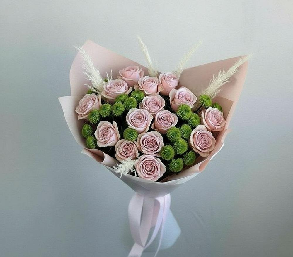 Букет цветов из: Розы и Хризантемы в Ябедино