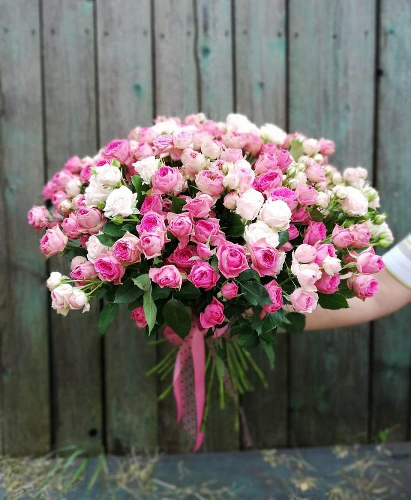 Букет Розовые кустовые розы Натали и Лав Лидия в Ябедино