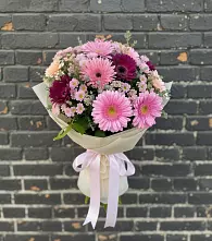 Букет цветов из:  Герберы и Хризантемы в Ябедино