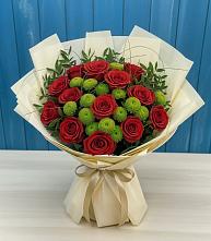 Букет цветов из:  Розы и Хризантемы в Ябедино