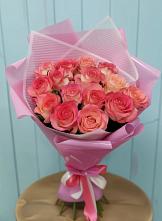 Букет 15 Розовых роз Равель #REPLACE_PRED# Ябедино